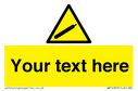 Custom sign with Warning Non-flammable compressed gas symbol. Text: 